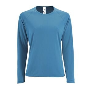 SOL'S 02072 - Sporty Lsl Women Tee Shirt Sport Femme Manches Longues Aqua