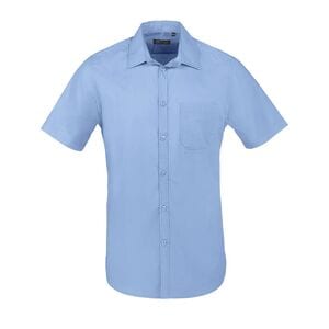 SOL'S 02923 - Bristol Fit Chemise Homme Popeline Manches Courtes Mid Blue