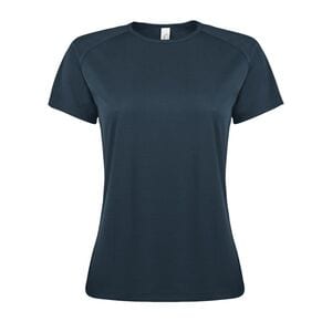 SOL'S 01159 - SPORTY WOMEN Tee Shirt Femme Manches Raglan Petroleum Blue