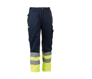 HEROCK HK012 - Pantalon haute visibilité Navy/Fluorescent Yellow