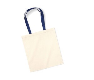 WESTFORD MILL W101C - Sac shopping aux anses contrastées Natural/French Navy