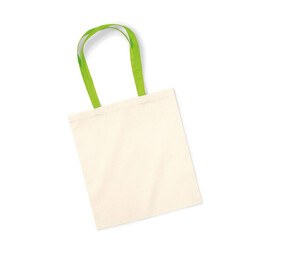 WESTFORD MILL W101C - Sac shopping aux anses contrastées Natural/Lime Green