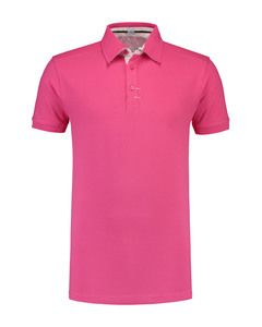 Lemon & Soda LEM3562 - Polo Contraste SS Homme Fuchsia/WH