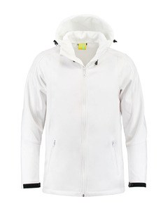 Lemon & Soda LEM3629 - Veste à Capuche Softshell Homme Blanc