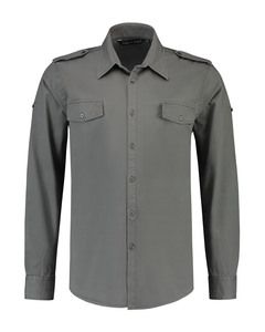 Lemon & Soda LEM3915 - Chemise Homme Twill LS Pearl Grey