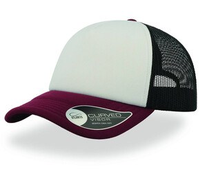 Atlantis AT011 - Casquette Rappeur White / Black / Burgundy