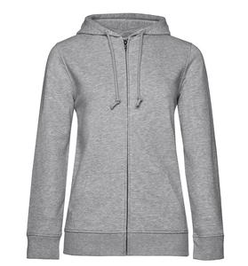 B&C BCW36B - Sweat capuche zippé organique femme Heather Grey