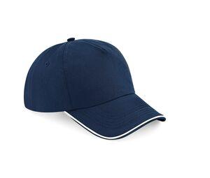 BEECHFIELD BF025C - Casquette Authentic visière passpoilée French Navy / White