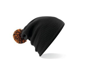 Beechfield BF450 - Bonnet avec Pompon Black / Orange