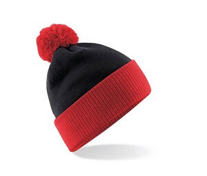 Beechfield BF451 - Bonnet bicolore Snowstar® Black / Bright Red