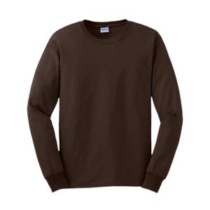 Gildan GN186 - T-Shirt Manches Longues Homme Ultra-T Chocolat Foncé