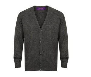 Henbury HY722 - V cardigan Grey Marl