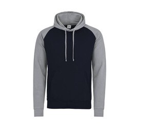 AWDIS JUST HOODS JH009 - Sweat Baseball Oxford Navy / Heather Grey