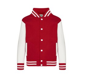 AWDIS JUST HOODS JH043J - Sweat Baseball Enfant Fire Red / White