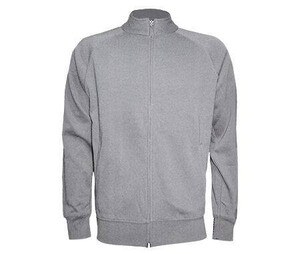 JHK JK296 - Sweat grand zip Gris clair melange