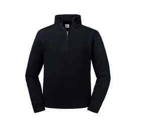 RUSSELL RU270M - Sweat col zippé Authentic Noir