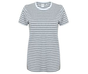 SF Men SF202 - Tee-Shirt Unisexe 100% Coton Heather Grey / White