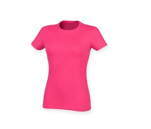 Skinnifit SK121 - Tee-Shirt Femme Stretch Coton Fuchsia