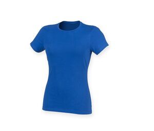 Skinnifit SK121 - Tee-Shirt Femme Stretch Coton Bleu Royal