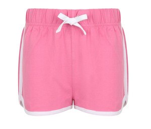 SF Mini SM069 - Short rétro enfant Bright Pink / White