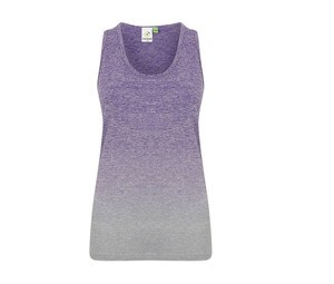 TOMBO TL302 - Débardeur femme Purple / Light Grey Marl