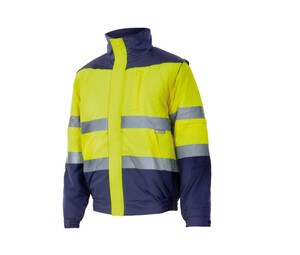 VELILLA VL161 - Blouson Matelasse Bicolore Haute Visibilité Fluo Yellow / Navy