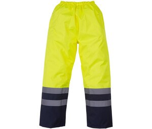 YOKO YK461 - Surpantalon bicolore haute visibilité Hi Vis Yellow/Navy