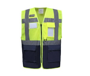 YOKO YK820 - Gilet haute visibilité maille filet Hi Vis Yellow/Navy