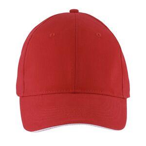 SOL'S 03092 - Solar Casquette 6 Panneaux Red / White