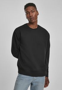 Build Your Brand BY120 - Sweat col rond oversize Premium Noir
