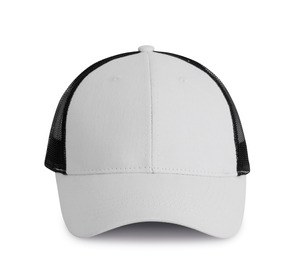 K-up KP158 - Casquette Trucker - 6 panneaux Blanc-Noir