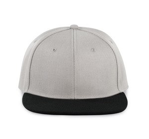 K-up KP160 - Casquette Snapback - 6 panneaux Light Grey / Black