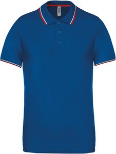 Kariban K250 - POLO MAILLE PIQUÉE MANCHES COURTES Light Royal Blue / Red / White