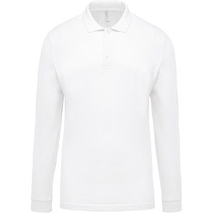 Kariban K256 - Polo piqué manches longues homme White