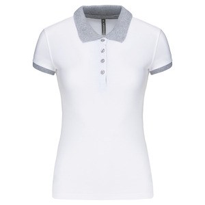 Kariban K259 - Polo piqué bicolore femme White / Oxford grey