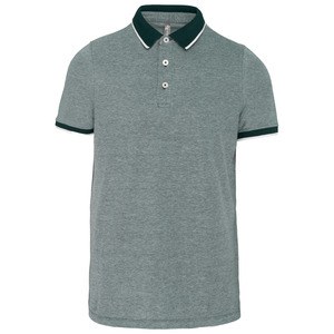 Kariban K266 - Polo bicolore homme Marl Fir Green