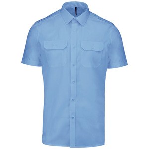 Kariban K503 - Chemise pilote manches courtes homme Sky Blue