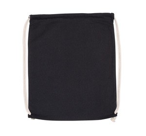 Kimood KI0139 - Sac à dos en coton bio avec cordelettes Noir