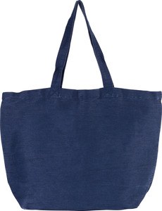 Kimood KI0231 - Grand sac en juco avec doublure intérieure Washed Midnight Blue