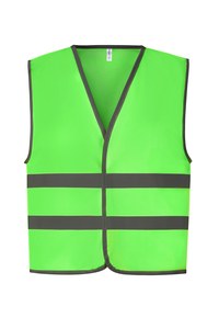 Yoko YHVW102CH - Gilet avec bordures et bandes réfléchissantes Lime