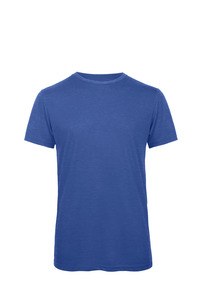 B&C CGTM055 - T-shirt Triblend col rond Homme Heather Royal Blue