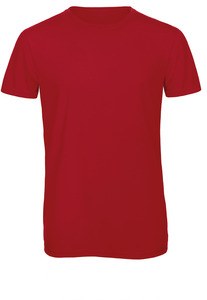 B&C CGTM055 - T-shirt Triblend col rond Homme Rouge