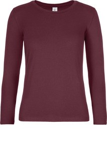 B&C CGTW08T - T-shirt manches longues femme #E190 Burgundy