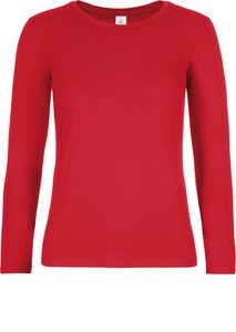 B&C CGTW08T - T-shirt manches longues femme #E190 Rouge