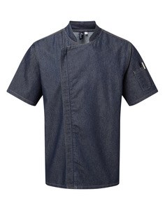 Premier PR906 - Veste chef cuisinier "Zip close" Indigo Denim