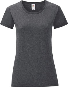 Fruit of the Loom SC61432 - T-shirt femme Iconic-T Gris Foncé Chiné