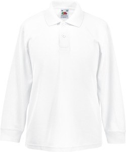 Fruit of the Loom SC63201 - Polo enfant 65/35 manches longues White