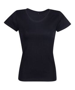 RTP Apparel 03260 - Cosmic 155 Women Tee Shirt Femme Coupe Cousu Manches Courtes Noir profond