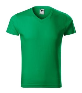 Malfini 146 - t-shirt Lim Fit V-neck homme vert moyen