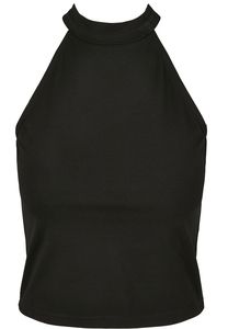 Build Your Brand BY134 - Ladies Turtleneck Short Top Noir